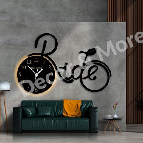 Ride cycle clock with Rope light