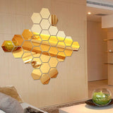 Acrylic Hexagon wall decor Mirror