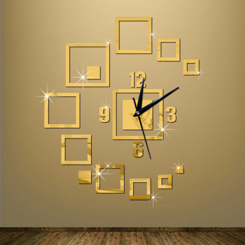 Gold acrylic clock, code : a6
