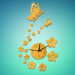 Acrylic Butterflies clock