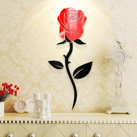 Rose Wall Art Red n Black